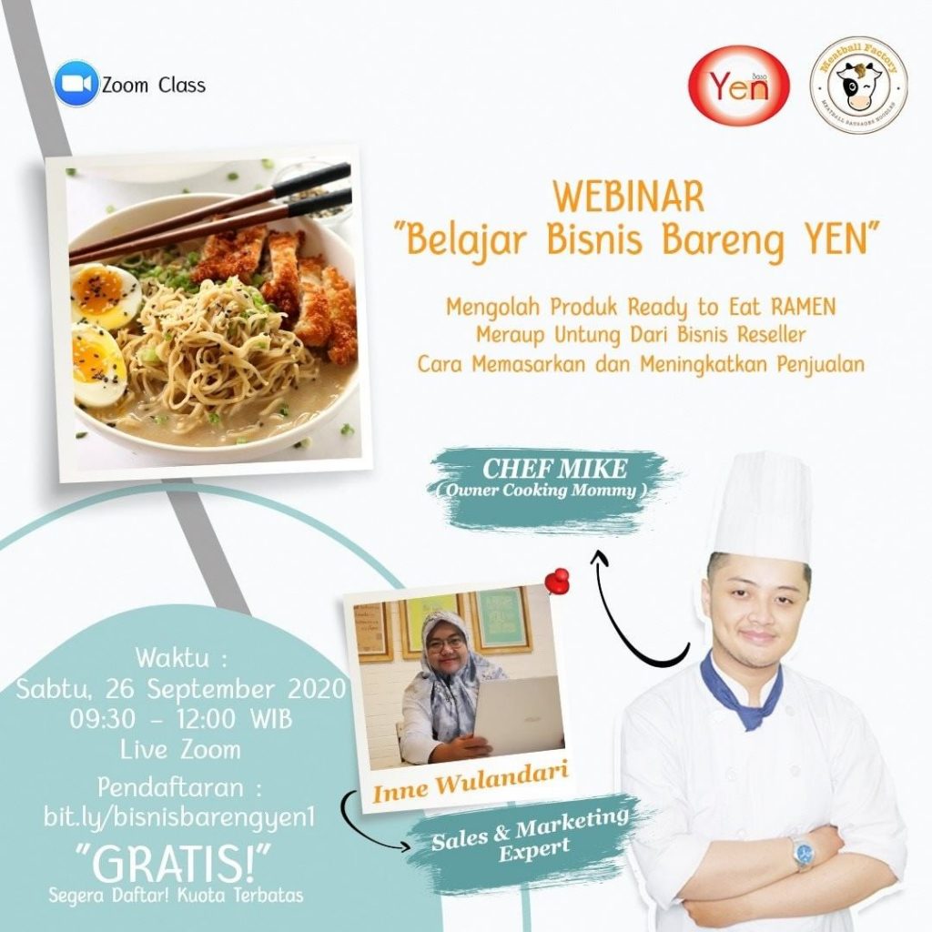 webinar bisnis bareng baso yen belajar membuat ramen frozen